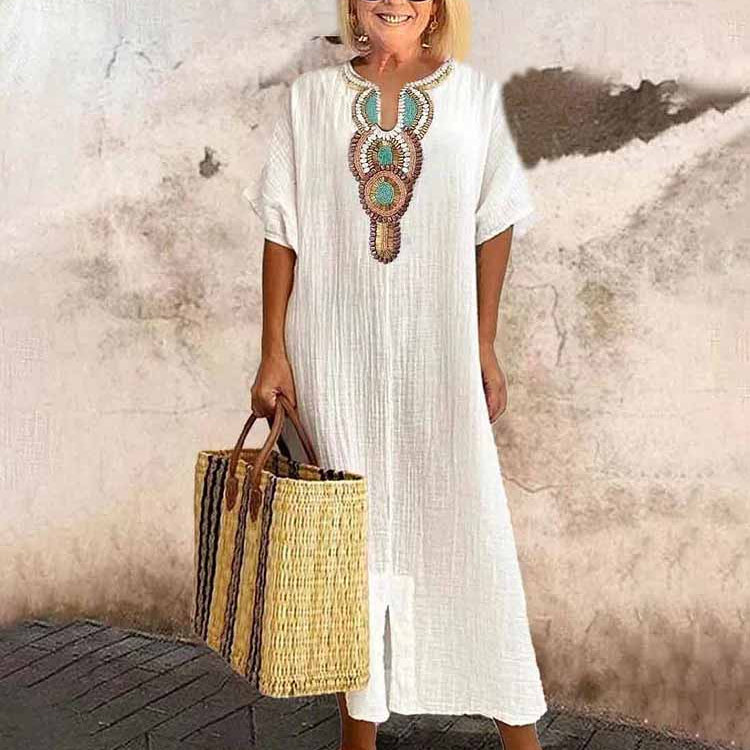 Oceana – Embroidered Elegance Dress