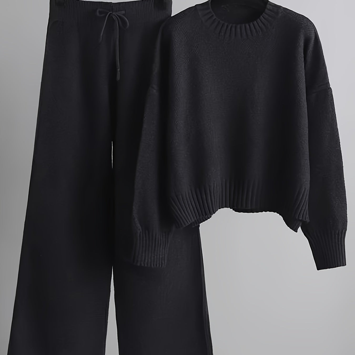 Emily™ Cozy Knit Loungewear Set | Relaxed Sweater and Wide-Leg Trousers