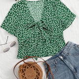Althea Casual Summer V-Neck Flowy Top | Breezy Elegant Summer Top