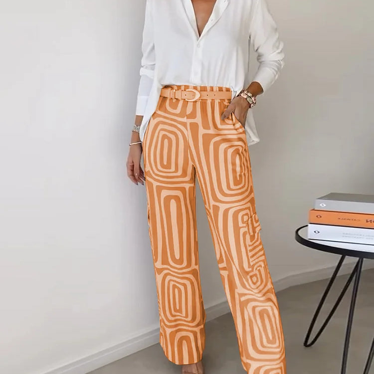 Kendra™ Elegant Two-Piece Set | Stylish Blouse and Chic Trousers
