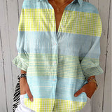 Anne - Pastel Grid Blouse