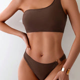 Avery | One Shoulder Bikini With Ring Detail