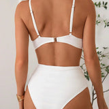 Sandra | High Support Crossed Top, High Waist Bikini