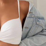 Sandra | High Support Crossed Top, High Waist Bikini