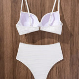 Sandra | High Support Crossed Top, High Waist Bikini
