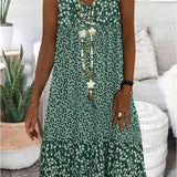 Ann - Sleeveless Floral V-Neck Dress