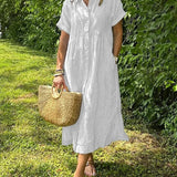 Vanessa - Striped Button-Up Dress