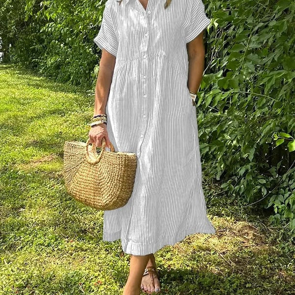 Vanessa - Striped Button-Up Dress