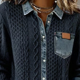 Jane | Soft Denim Patchwork Shirt