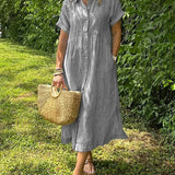 Vanessa - Striped Button-Up Dress