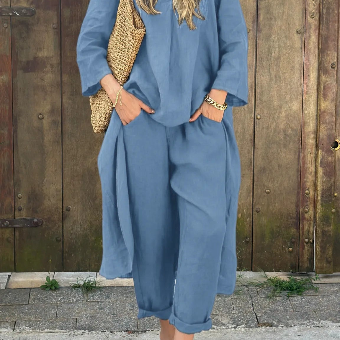 Carolyn™ Chic and Comfortable Set | Coordinated Top and Relaxed-Fit Bottoms