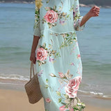 Tracy - Sunset Flower Dress