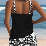 Suzan - Swimsuit Tank Top with Printed Boxer Set