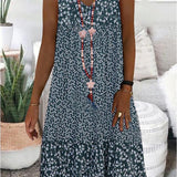 Ann - Sleeveless Floral V-Neck Dress