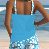 Suzan - Swimsuit Tank Top with Printed Boxer Set
