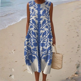 Matilda Coastal Sleeveless Summer Dress