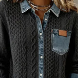 Jane | Soft Denim Patchwork Shirt