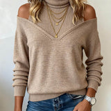 Clara | Off Shoulder Turtleneck Sweater