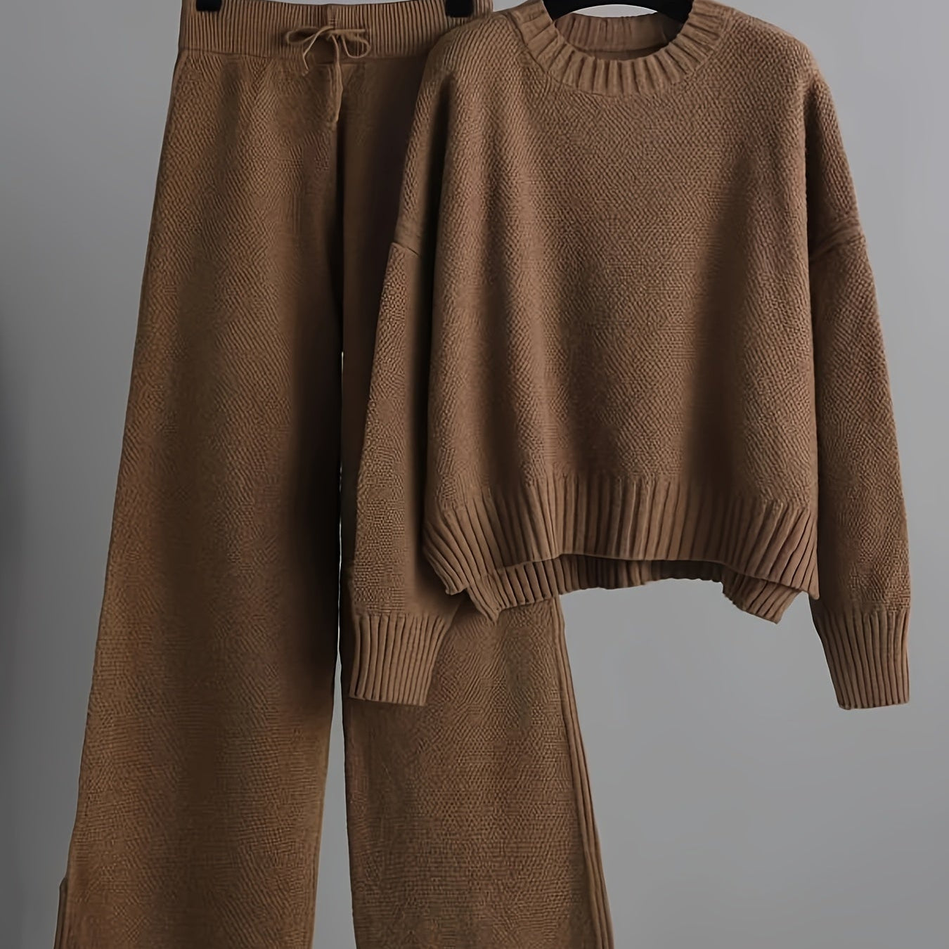 Emily™ Cozy Knit Loungewear Set | Relaxed Sweater and Wide-Leg Trousers