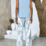Juliette™ Elegant Two-Piece Set | Flowing Blouse and Wide-Leg Trousers