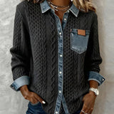 Jane | Soft Denim Patchwork Shirt