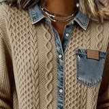 Jane | Soft Denim Patchwork Shirt