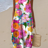 Eden Vibrant Floral Midi Dress