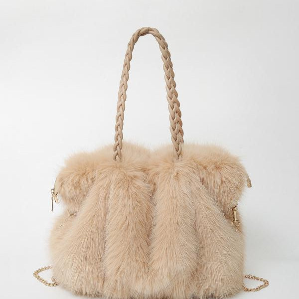 Bethany | Women Plush Velvet Shoulder Tote