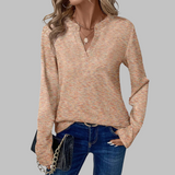 SHUKA | Women Cozy V-Neck Long Sleeve Blouse