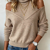 Clara | Off Shoulder Turtleneck Sweater