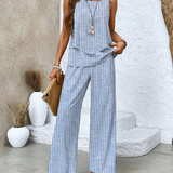 Juliette™ Elegant Two-Piece Set | Flowing Blouse and Wide-Leg Trousers