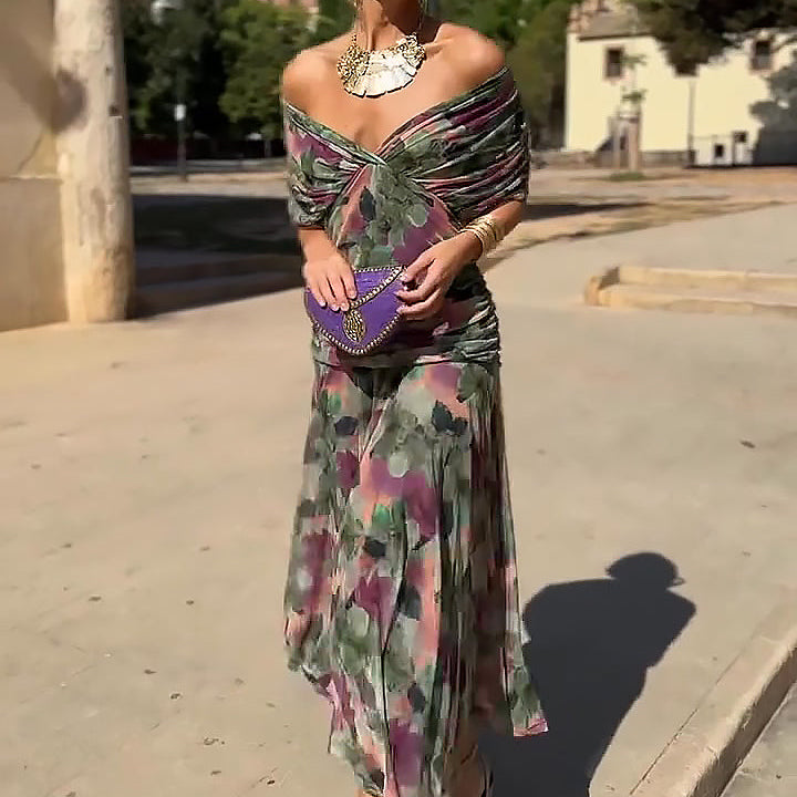 Delphine | Pleated Maxi Dress