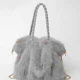 Bethany | Women Plush Velvet Shoulder Tote