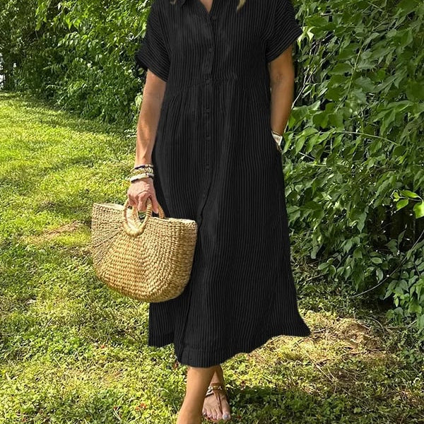 Vanessa - Striped Button-Up Dress