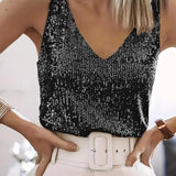 KAITLYN™ | Women Sleeveless Glitter Top