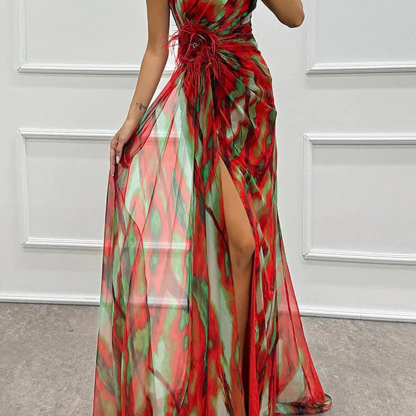 Élodie | Vibrant Draped Gown