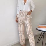Kendra™ Elegant Two-Piece Set | Stylish Blouse and Chic Trousers