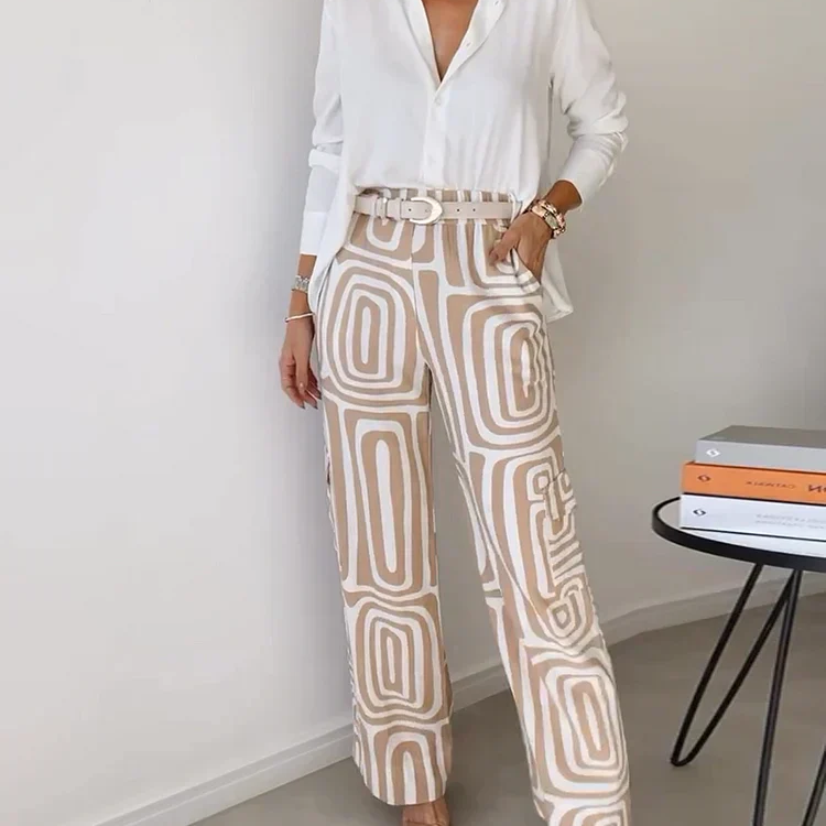 Kendra™ Elegant Two-Piece Set | Stylish Blouse and Chic Trousers