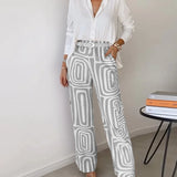 Kendra™ Elegant Two-Piece Set | Stylish Blouse and Chic Trousers
