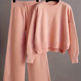 Emily™ Cozy Knit Loungewear Set | Relaxed Sweater and Wide-Leg Trousers