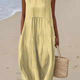 Rose Embroidered Midi Dress