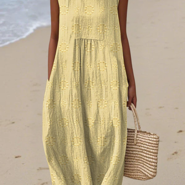 Rose Embroidered Midi Dress