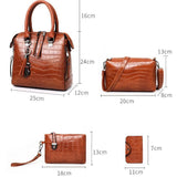 Palmer | 4-Piece Crocodile Pattern Handbag