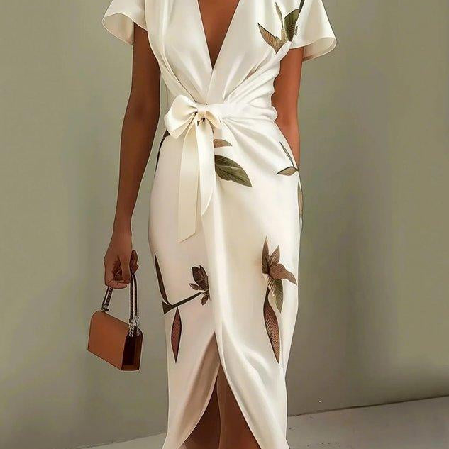 Tess - Elegant Wrap Midi Dress