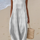 Rose Embroidered Midi Dress