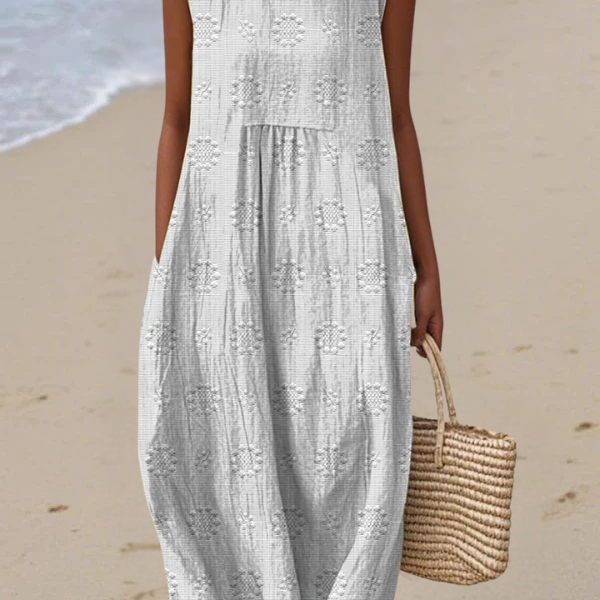 Rose Embroidered Midi Dress