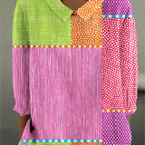 Megan Playful Patchwork Blouse