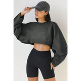 SKYE™ | Women Casual Cropped Pullover Sweatshirt