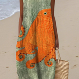Tess Oceanic Midi Dress