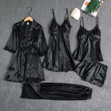 Rebecca | 5-Piece Silk Lace Nightwear Set
